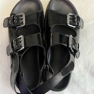 Old Navy Kids Glossy Black Sandals